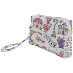 Fantasy-things-doodle-style-vector-illustration Wristlet Pouch Bag (Small)