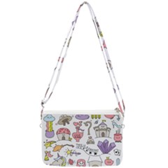 Fantasy-things-doodle-style-vector-illustration Double Gusset Crossbody Bag