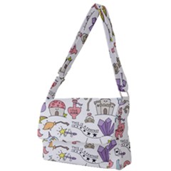 Fantasy-things-doodle-style-vector-illustration Full Print Messenger Bag (L)