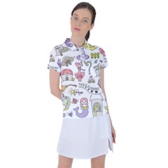 Fantasy-things-doodle-style-vector-illustration Women s Polo Tee