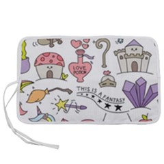 Fantasy-things-doodle-style-vector-illustration Pen Storage Case (M)
