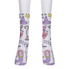 Fantasy-things-doodle-style-vector-illustration Crew Socks