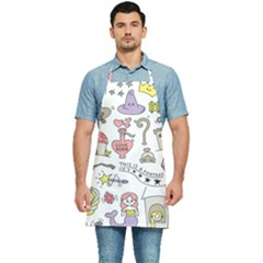 Fantasy-things-doodle-style-vector-illustration Kitchen Apron