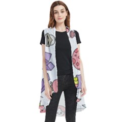 Fantasy-things-doodle-style-vector-illustration Sleeveless Chiffon Waistcoat Shirt