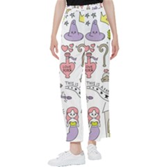 Fantasy-things-doodle-style-vector-illustration Women s Pants 