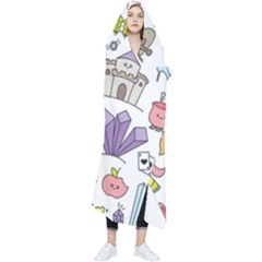 Fantasy-things-doodle-style-vector-illustration Wearable Blanket