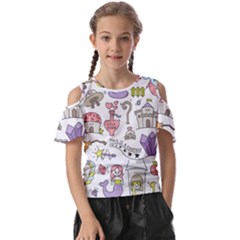 Fantasy-things-doodle-style-vector-illustration Kids  Butterfly Cutout Tee