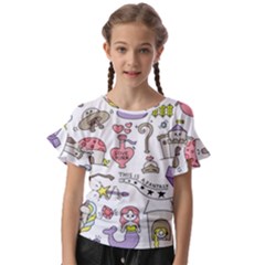 Fantasy-things-doodle-style-vector-illustration Kids  Cut Out Flutter Sleeves