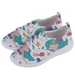 Set-cute-mermaid-seaweeds-marine-inhabitants Women s Lightweight Sports Shoes