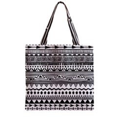 Boho-style-pattern Zipper Grocery Tote Bag by Jancukart