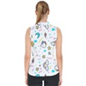 Unicorns-rainbows-seamless-pattern Mock Neck Shell Top View2