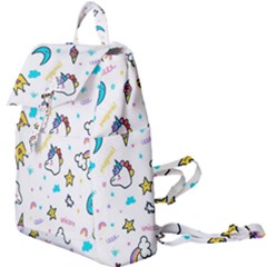 Unicorns-rainbows-seamless-pattern Buckle Everyday Backpack