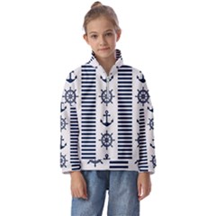 Nautical-seamless-pattern-vector-illustration Kids  Half Zip Hoodie