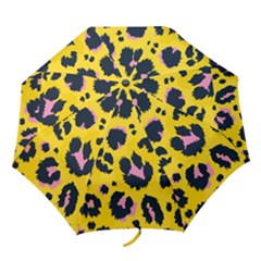 Leopard-print-seamless-pattern Folding Umbrellas by Jancukart