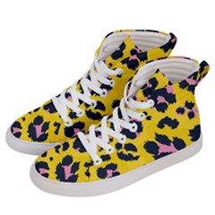 Leopard-print-seamless-pattern Men s Hi-top Skate Sneakers