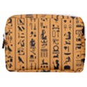Egyptian-hieroglyphs-ancient-egypt-letters-papyrus-background-vector-old-egyptian-hieroglyph-writing Make Up Pouch (Medium) View1