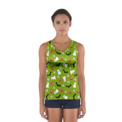 Pattern Seamless Halloween Fall Sport Tank Top  by Wegoenart