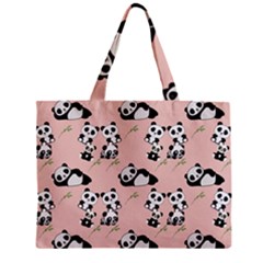 Pandas Pattern Panda Bear Zipper Mini Tote Bag by Wegoenart