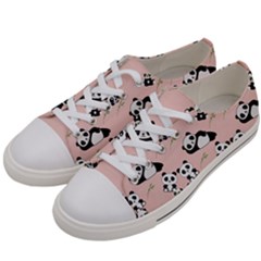 Pandas Pattern Panda Bear Men s Low Top Canvas Sneakers by Wegoenart