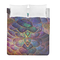 Dragon Fractal Pattern Texture Duvet Cover Double Side (full/ Double Size) by Wegoenart