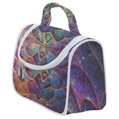 Dragon Fractal Pattern Texture Satchel Handbag by Wegoenart