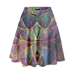 Dragon Fractal Pattern Texture High Waist Skirt by Wegoenart