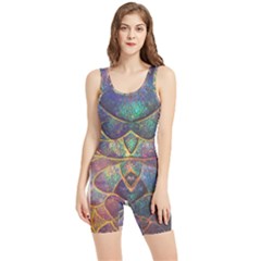 Dragon Fractal Pattern Texture Women s Wrestling Singlet by Wegoenart