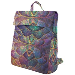 Dragon Fractal Pattern Texture Flap Top Backpack by Wegoenart