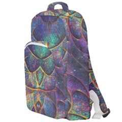 Dragon Fractal Pattern Texture Double Compartment Backpack by Wegoenart