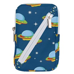 Seamless Pattern Ufo With Star Space Galaxy Background Belt Pouch Bag (large) by Wegoenart