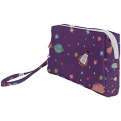 Space Travels Seamless Pattern Vector Cartoon Wristlet Pouch Bag (small) by Wegoenart