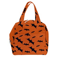 Halloween Card With Bats Flying Pattern Boxy Hand Bag by Wegoenart