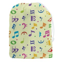 Seamless Pattern Musical Note Doodle Symbol Drawstring Pouch (3xl)