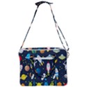 Big Set Cute Astronaut Space Planet Star Alien Rockets Ufo Constellation Satellite Moon Cross Body Office Bag View3