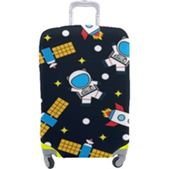 Seamless Adventure Space-vector Pattern Background Luggage Cover (large) by Wegoenart