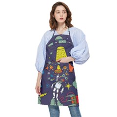 Vector Flat Space Design Background Pocket Apron by Wegoenart