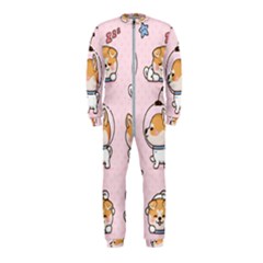 Set Kawaii Smile Japanese Dog Cartoon Onepiece Jumpsuit (kids) by Wegoenart