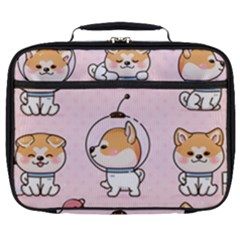 Set Kawaii Smile Japanese Dog Cartoon Full Print Lunch Bag by Wegoenart