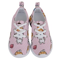 Set Kawaii Smile Japanese Dog Cartoon Running Shoes by Wegoenart