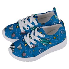 Rocket Ship Space Seamless Pattern Kids  Lightweight Sports Shoes by Wegoenart