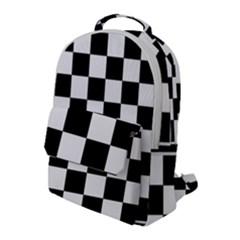 Chess Board Background Design Flap Pocket Backpack (large) by Wegoenart