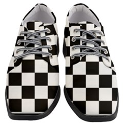 Chess Board Background Design Women Heeled Oxford Shoes by Wegoenart