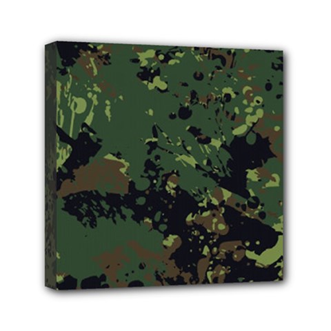 Military-background-grunge-style Mini Canvas 6  X 6  (stretched) by Wegoenart