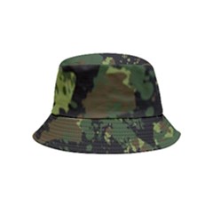 Military-background-grunge-style Inside Out Bucket Hat (kids) by Wegoenart