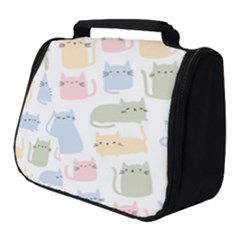 Cute-cat-colorful-cartoon-doodle-seamless-pattern Full Print Travel Pouch (small)