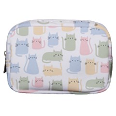 Cute-cat-colorful-cartoon-doodle-seamless-pattern Make Up Pouch (small) by Wegoenart