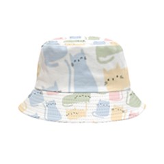 Cute-cat-colorful-cartoon-doodle-seamless-pattern Inside Out Bucket Hat