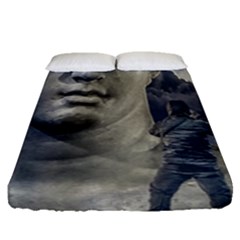 Men Taking Photos Of Greek Goddess Fitted Sheet (queen Size) by dflcprintsclothing