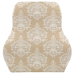 Clean Brown And White Ornament Damask Vintage Car Seat Back Cushion  by ConteMonfrey