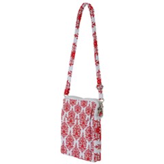 White And Red Ornament Damask Vintage Multi Function Travel Bag by ConteMonfrey